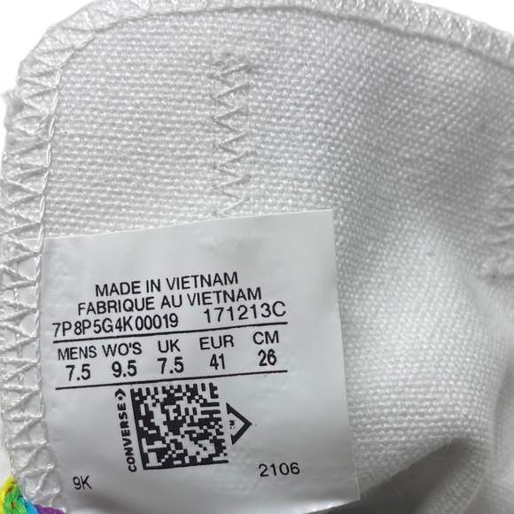 Converse Ctas OX Low Wedding White Canvas Women's Sneakers Custom 171213C- Multi - Picture 9 of 10